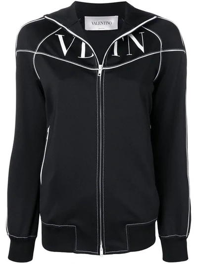 Valentino Vltn Printed Jacket In Black