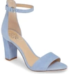 Vince Camuto Corlina Ankle Strap Sandal In Swan Lake Suede