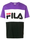 Fila Colour Block T-shirt In Black