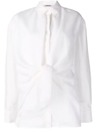 Chalayan Knot Detail Shirt In White