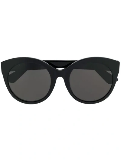 Gucci Round Shaped Sunglasses In 黑色