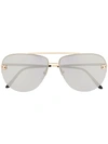 Cartier Panthère De  Sunglasses In Gold