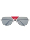 Cartier Aviator Shaped Sunglasses In Metallic