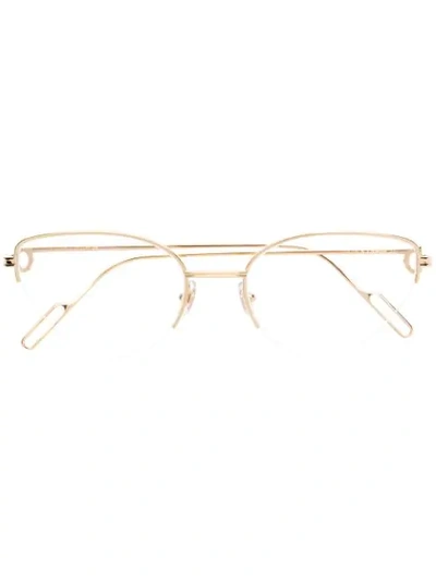 Cartier Cat Eye Glasses In Gold