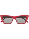 Saint Laurent New Wave Sl 276 Sunglasses In Red