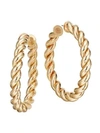 Lana Jewelry Royale 14k Yellow Gold Braid Hoops/2"