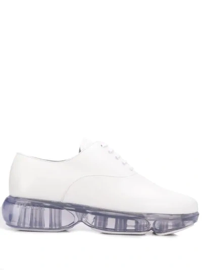 Prada Cloudbust Leather Oxford Shoes In F0009