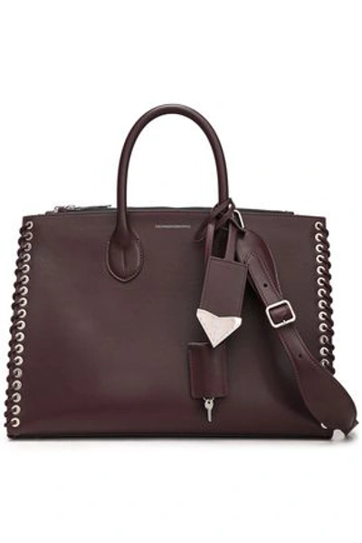 Calvin Klein 205w39nyc Woman Whipstitched Leather Tote Merlot