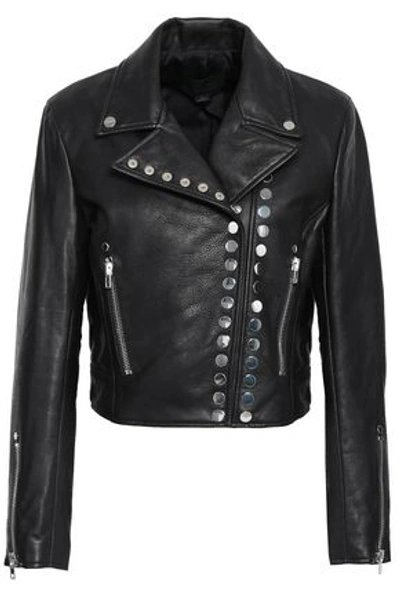 Alexander Wang Woman Leather Biker Jacket Black