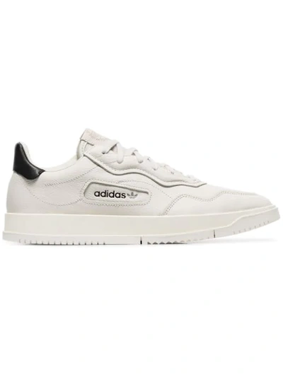 Adidas Originals Adidas White Sc Leather Low Top Sneakers In Neutrals