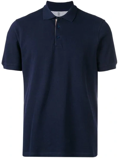 Brunello Cucinelli Basic Polo Shirt In Blue