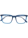 Montblanc Oversized Square Frame Glasses In Blue