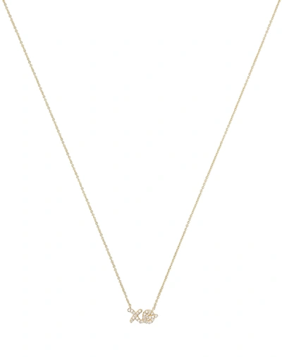 Sydney Evan Xo Diamond Necklace In Gold