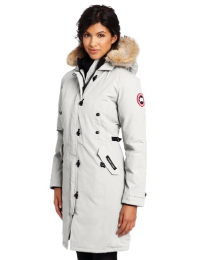 Canada Goose Women's Kensington Parka Coat In Light Grey | ModeSens