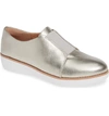 Fitflop Laceless Derby In Silver Leather