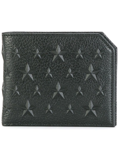 Jimmy Choo Albany Leather Wallet In Black