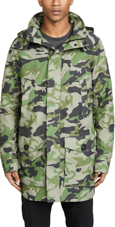 Canada Goose Crew Trench Jacket With Removable Hood In Camo | ModeSens