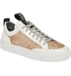 P448 Soho Embellished Patent Leather Sneakers In White/ Gold