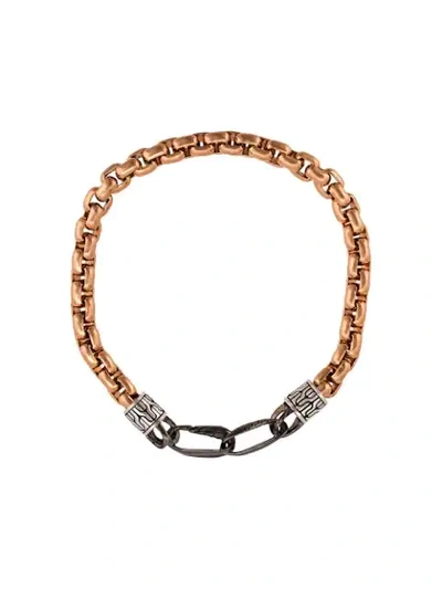 John Hardy Men's Asli Classic Chain Bronze Box-chain Bracelet In Multi/gold