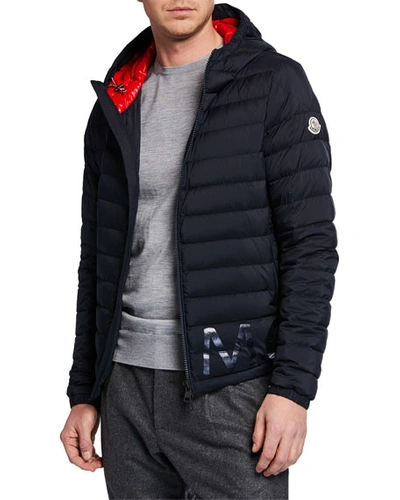 Moncler Men's Dreux Puffer Coat In Blue