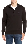 Vineyard Vines Palm Beach Quarter-zip Sweater In Jet Black