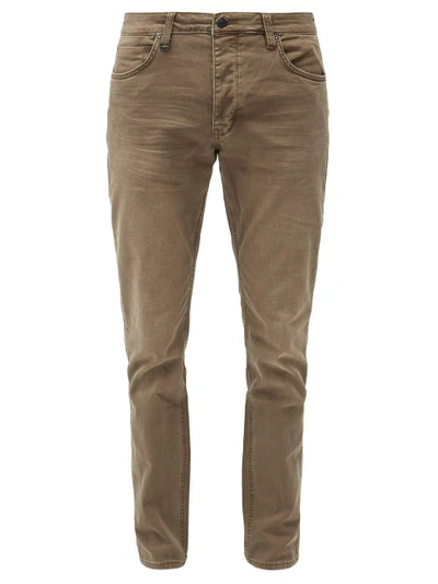 Neuw Lou Army Green Slim-leg Jeans In Light Beige