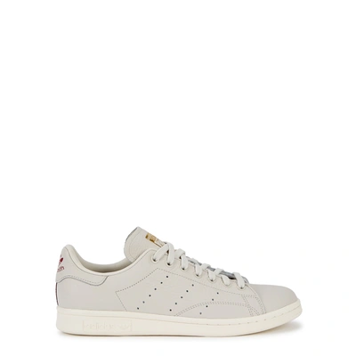 Adidas Originals Stan Smith Pale Grey Leather Trainers In Off White