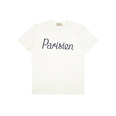 Maison Kitsuné Off-white Printed Cotton T-shirt In Cream