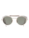 Thom Browne Round Frame Sunglasses In Metallic