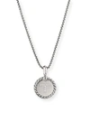 David Yurman Women's Cable Collectibles Sterling Silver & Pavé Diamond Initial Pendant Necklace In T/silver
