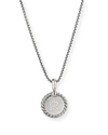 David Yurman Sterling Silver Cable Collectibles Initial Charm Necklace With Diamonds, 18