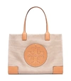 Tory Burch Ella Canvas Tote In Natural / Ivory