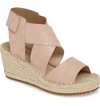 Eileen Fisher 'willow' Espadrille Wedge Sandal In Blush Leather