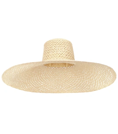 Lola Hats Pergola Wide-brim Straw Hat In Natural