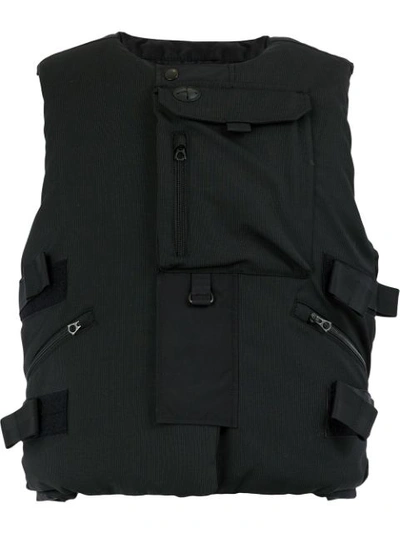 Junya Watanabe Zipped Down Vest In Black