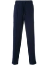 Brunello Cucinelli High Waisted Track Pants In Blue