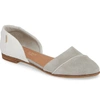 Toms Jutti Dorsay Flat In Drizzle Grey Suede