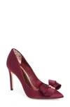 Ted Baker Skalett Pump In Burgundy Fabric