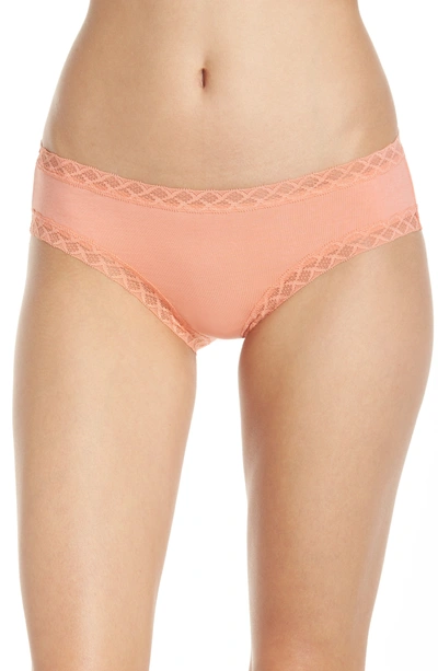 Natori Bliss Cotton Girl Briefs In Coral Sunset