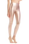 Commando Perfect Control Faux Leather Leggings In Rose Gold