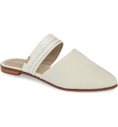 Toms Jutti Embroidered Mule In Off White Nubuck