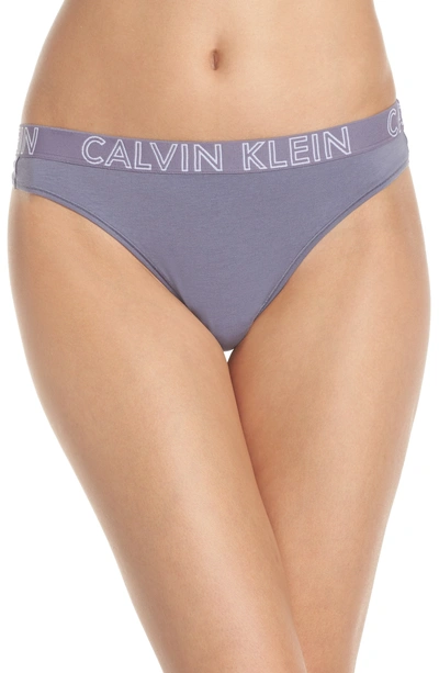 Calvin Klein Ultimate Thong In Blue Granite