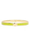 Kate Spade Enamel Spade Bangle In Flo Yellow