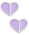 Kate Spade Gold-tone Heart Stud Earrings In Frozen Lilac