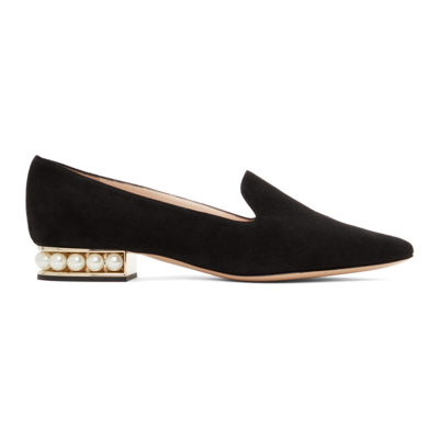 Nicholas Kirkwood Ssense Exclusive Black Velvet Casati Slip-on Loafers