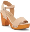 Lucky Brand Trisa Platform Sandal In Maple Sugar Nubuck Leather