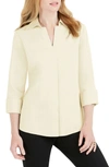 Foxcroft Fitted Non-iron Shirt In Lemon Sorbet