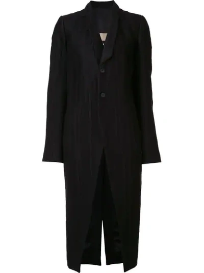 Rick Owens Black Soft Knife Coat In Nero