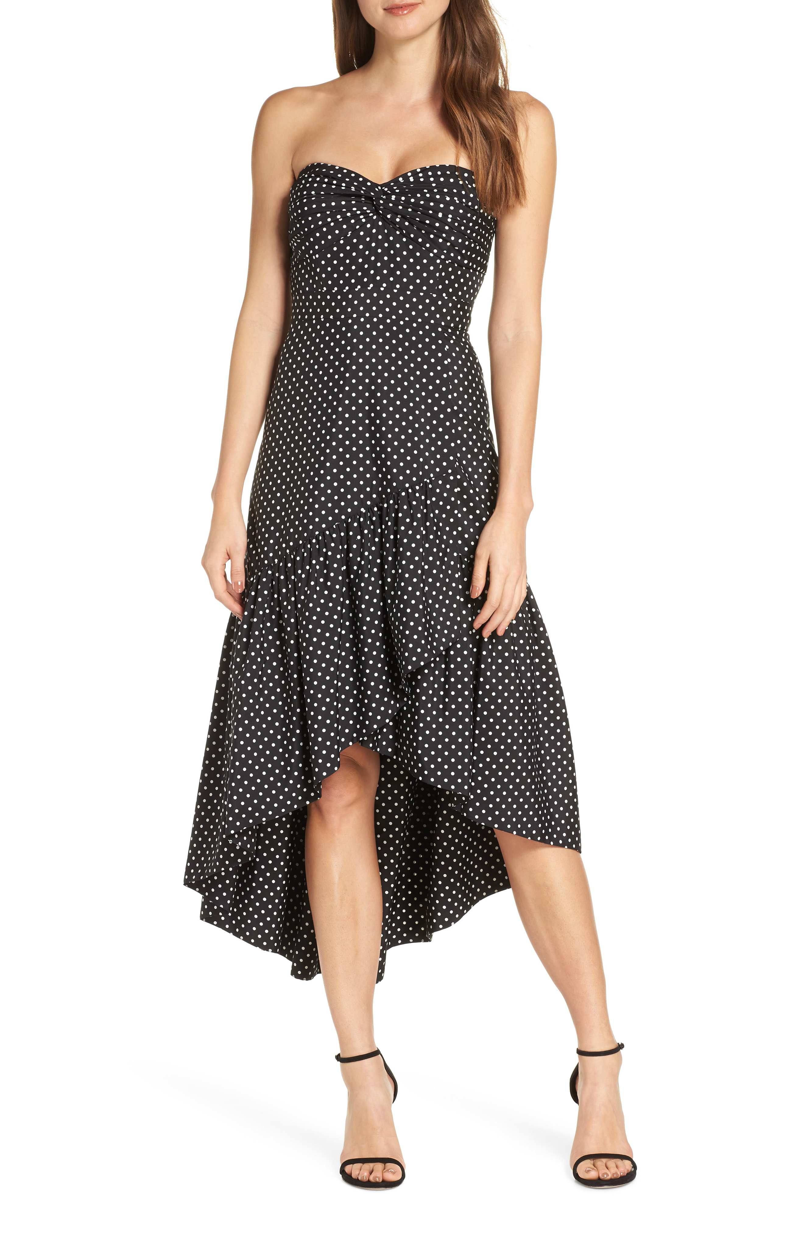 eliza j polka dot dress