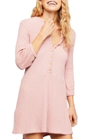Free People Blossom Stretch Cotton Dress In Pink
